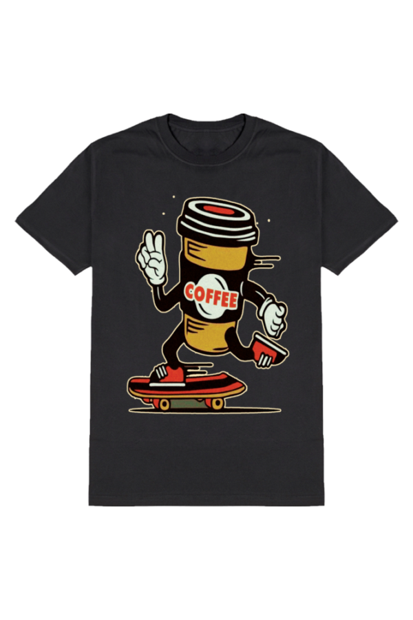 COFFEE Male Round Neck Half Sleeve Standard